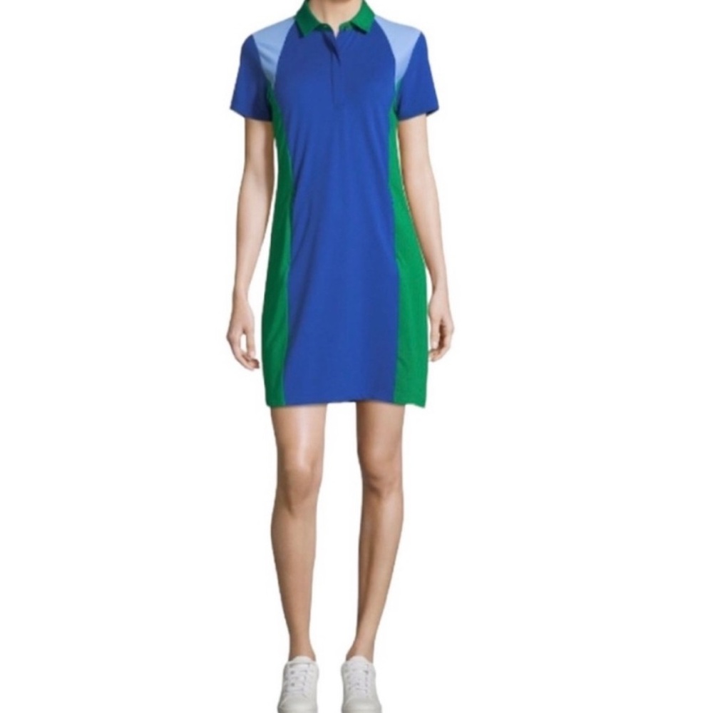 Tory Sport Blue and Green Mini Dress